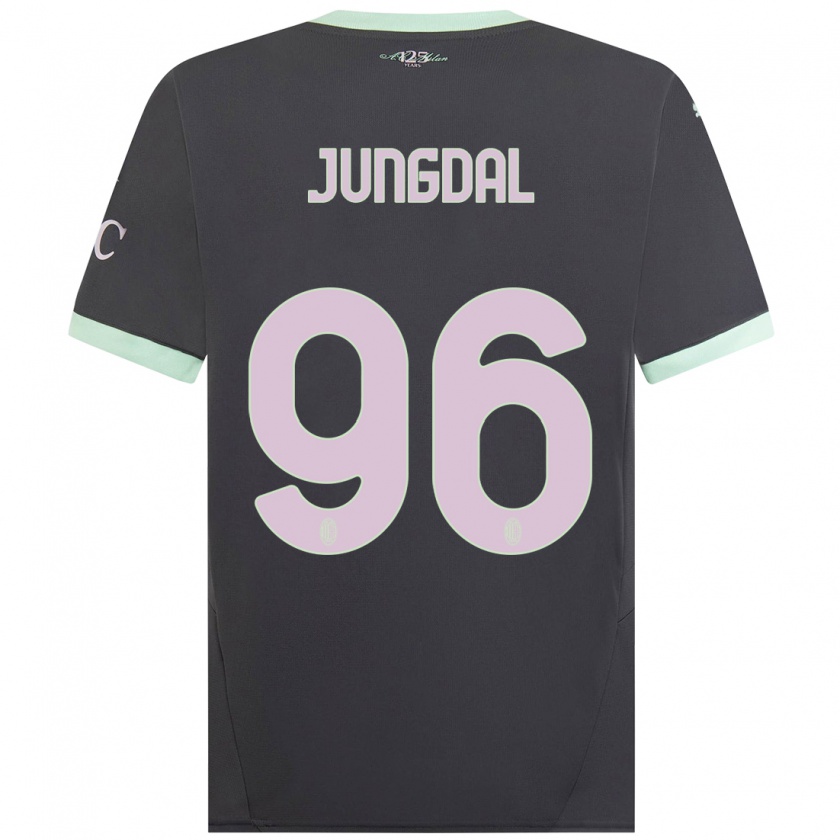 Kandiny Kinder Andreas Jungdal #96 Grau Ausweichtrikot Trikot 2024/25 T-Shirt