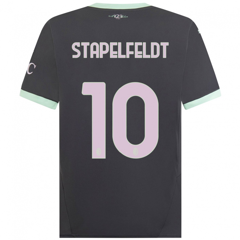 Kandiny Kinder Nina Stapelfeldt #10 Grau Ausweichtrikot Trikot 2024/25 T-Shirt