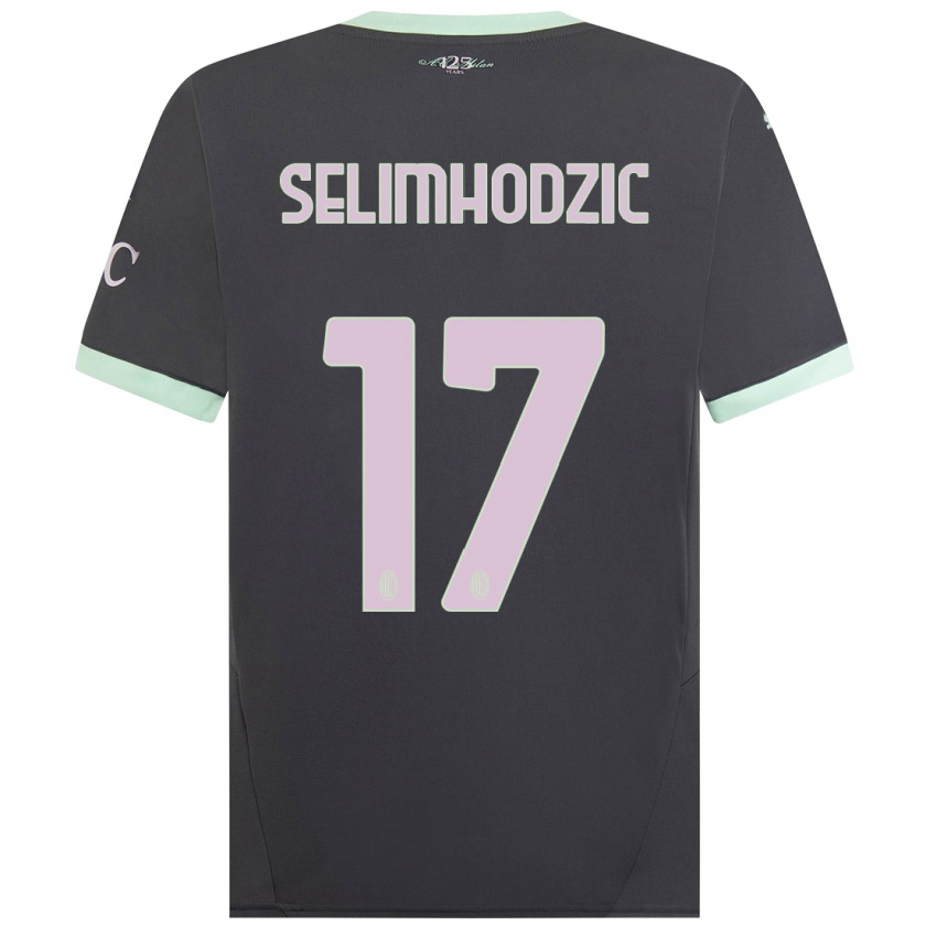 Kandiny Kinder Noa Selimhodzic #17 Grau Ausweichtrikot Trikot 2024/25 T-Shirt