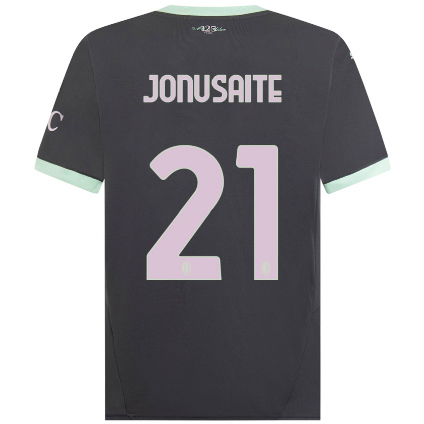 Kandiny Kinder Rimante Jonusaite #21 Grau Ausweichtrikot Trikot 2024/25 T-Shirt