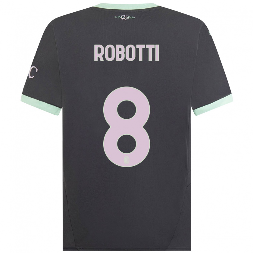 Kandiny Kinder Giovanni Robotti #8 Grau Ausweichtrikot Trikot 2024/25 T-Shirt