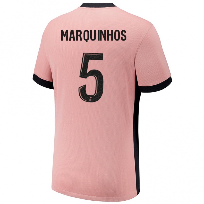 Kandiny Kinder Marquinhos #5 Rostros Ausweichtrikot Trikot 2024/25 T-Shirt