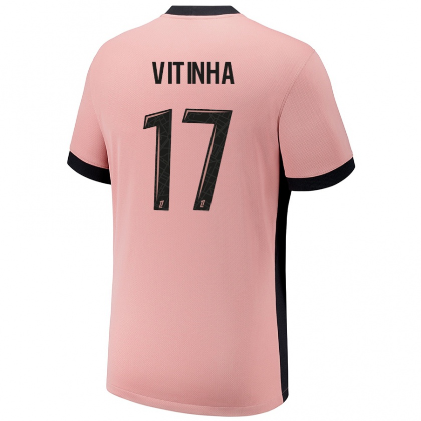 Kandiny Kinder Vitinha #17 Rostros Ausweichtrikot Trikot 2024/25 T-Shirt