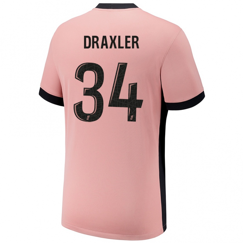 Kandiny Kinder Julian Draxler #34 Rostros Ausweichtrikot Trikot 2024/25 T-Shirt