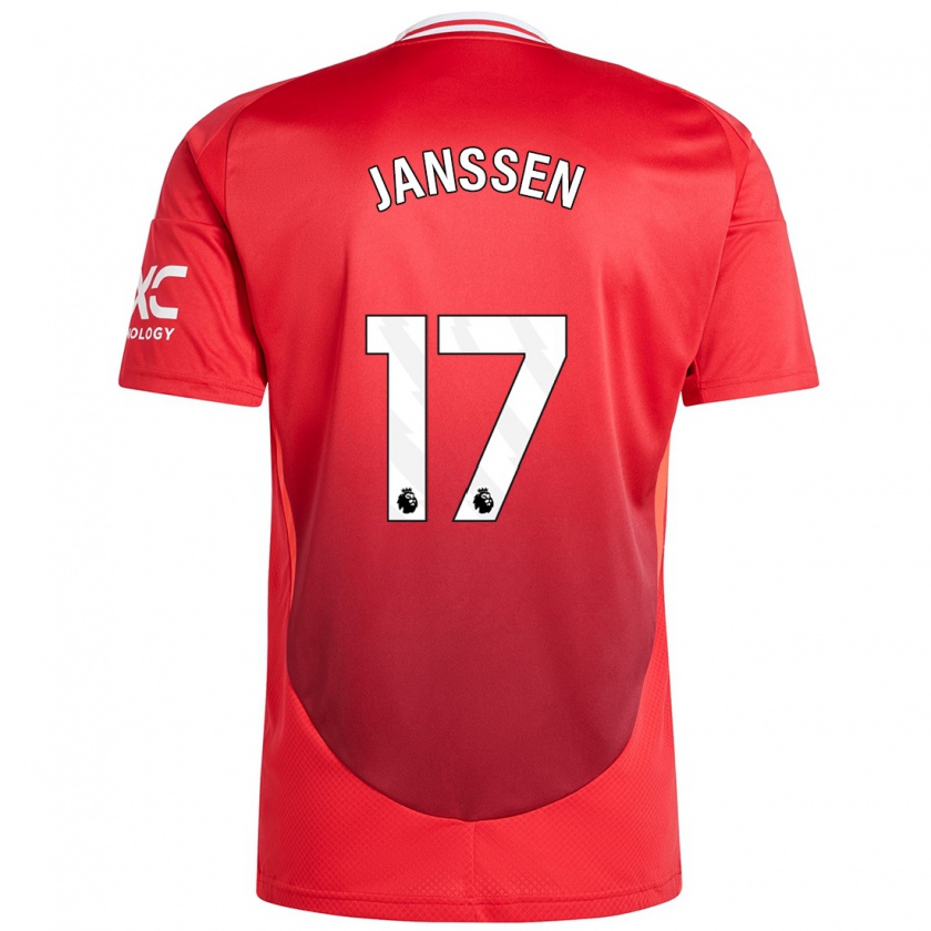 Kandiny Herren Dominique Janssen #17 Hellrot Heimtrikot Trikot 2024/25 T-Shirt