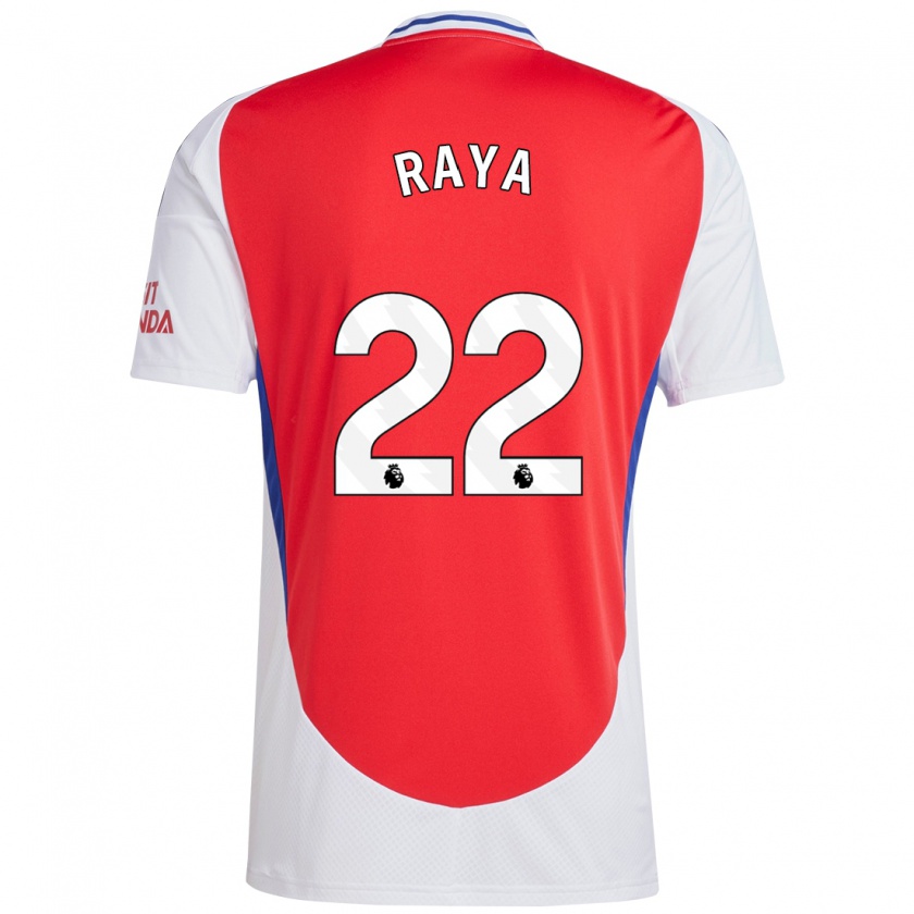 Kandiny Herren David Raya #22 Rot Weiß Heimtrikot Trikot 2024/25 T-Shirt