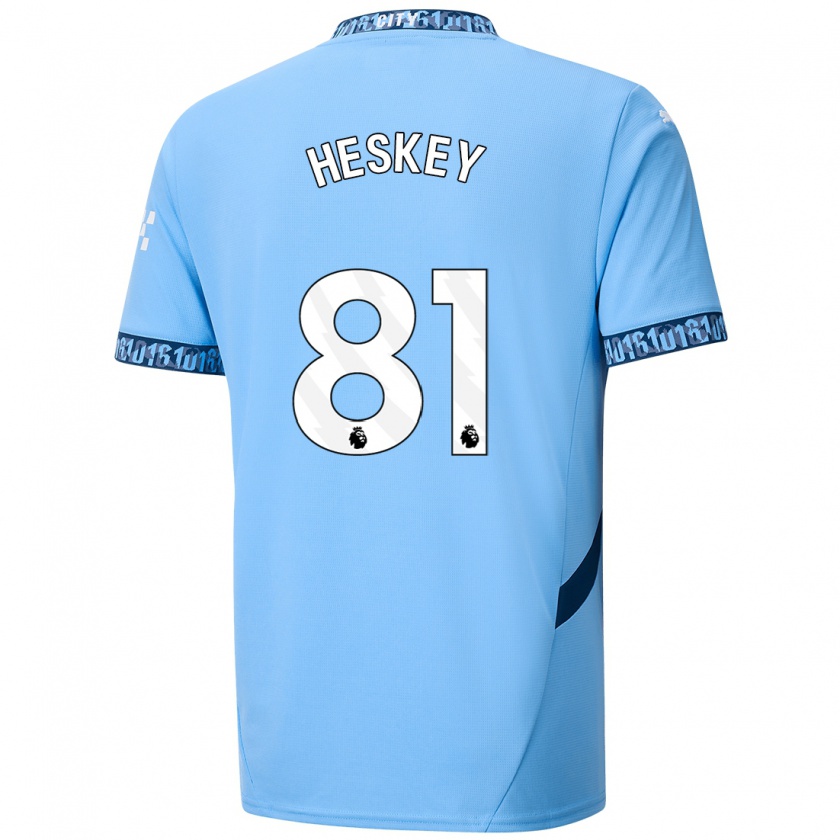 Kandiny Herren Jaden Heskey #81 Marineblau Heimtrikot Trikot 2024/25 T-Shirt