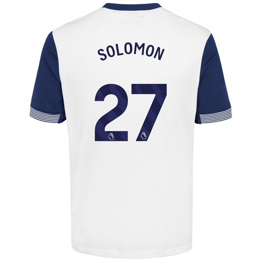 Kandiny Herren Manor Solomon #27 Weiß Blau Heimtrikot Trikot 2024/25 T-Shirt