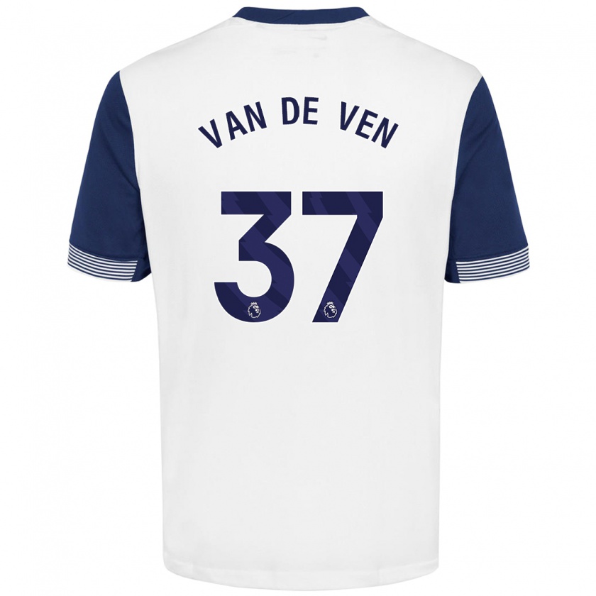 Kandiny Herren Micky Van De Ven #37 Weiß Blau Heimtrikot Trikot 2024/25 T-Shirt