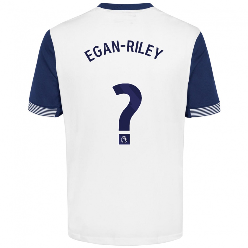 Kandiny Herren Roman Egan-Riley #0 Weiß Blau Heimtrikot Trikot 2024/25 T-Shirt