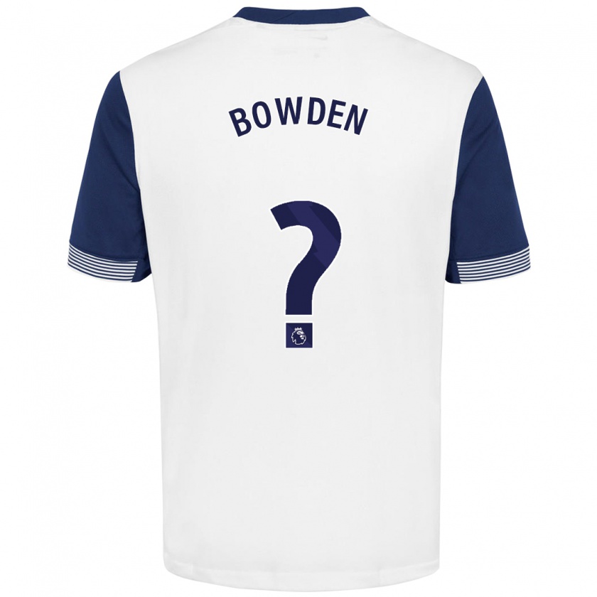 Kandiny Herren Jamie Bowden #0 Weiß Blau Heimtrikot Trikot 2024/25 T-Shirt