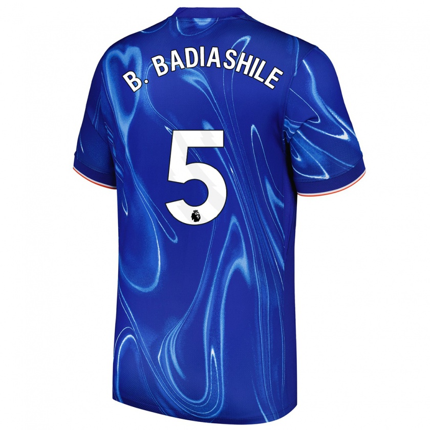 Kandiny Herren Benoît Badiashile #5 Blau Weiß Heimtrikot Trikot 2024/25 T-Shirt