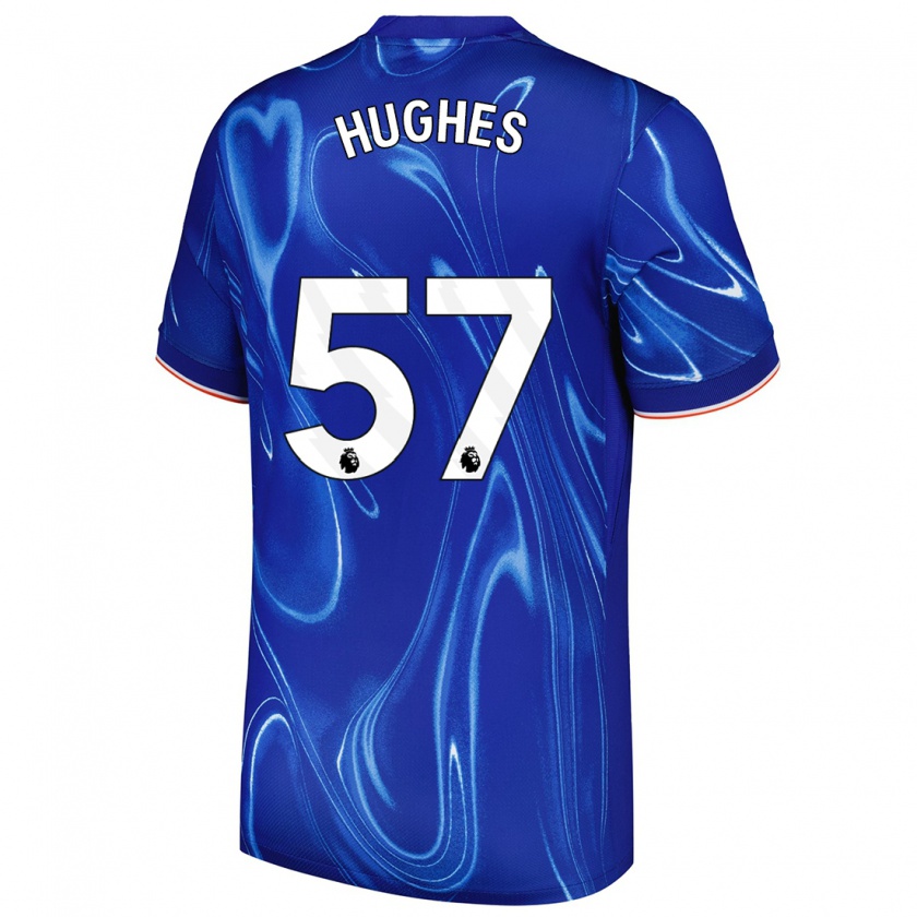 Kandiny Herren Brodi Hughes #57 Blau Weiß Heimtrikot Trikot 2024/25 T-Shirt