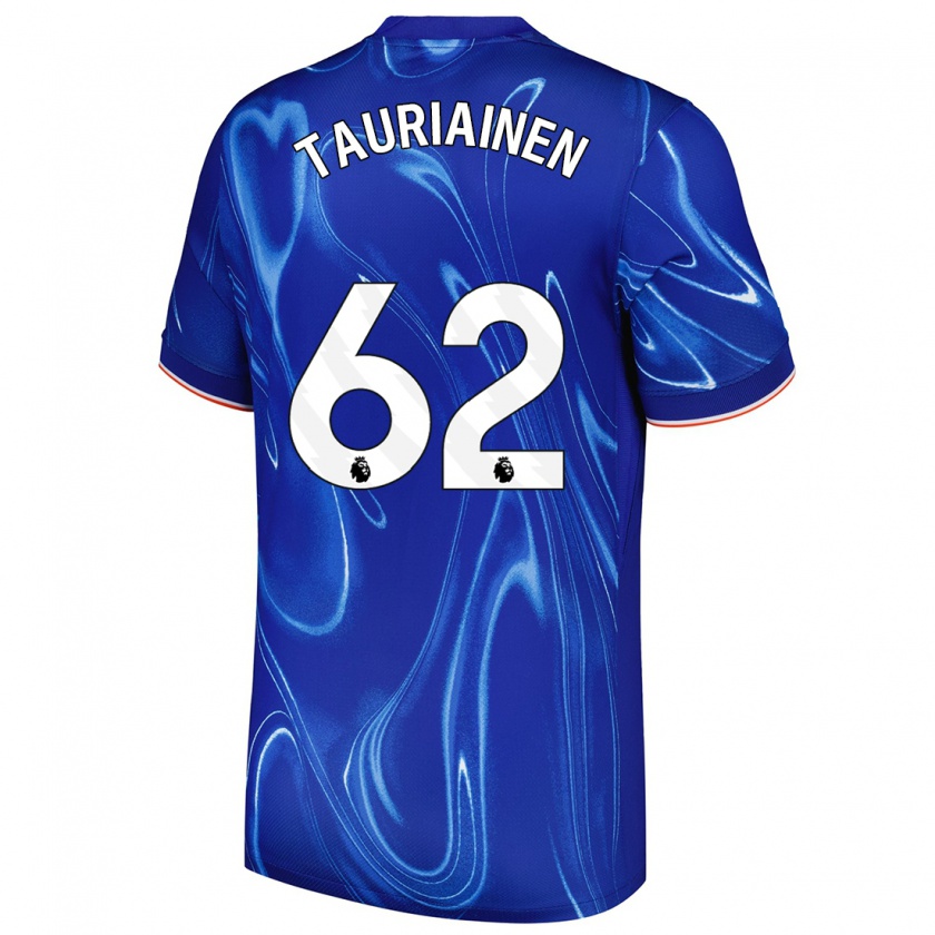 Kandiny Herren Jimi Tauriainen #62 Blau Weiß Heimtrikot Trikot 2024/25 T-Shirt