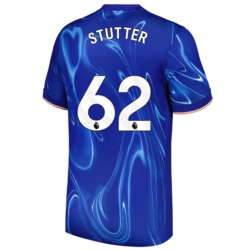 Kandiny Herren Ronnie Stutter #62 Blau Weiß Heimtrikot Trikot 2024/25 T-Shirt