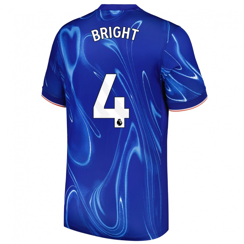 Kandiny Herren Millie Bright #4 Blau Weiß Heimtrikot Trikot 2024/25 T-Shirt