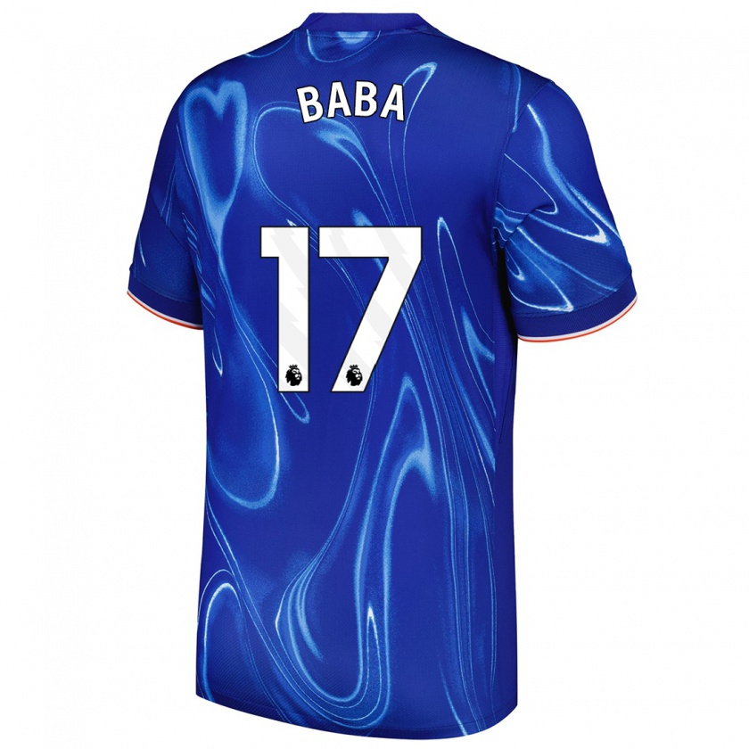 Kandiny Herren Abdul-Rahman Baba #17 Blau Weiß Heimtrikot Trikot 2024/25 T-Shirt