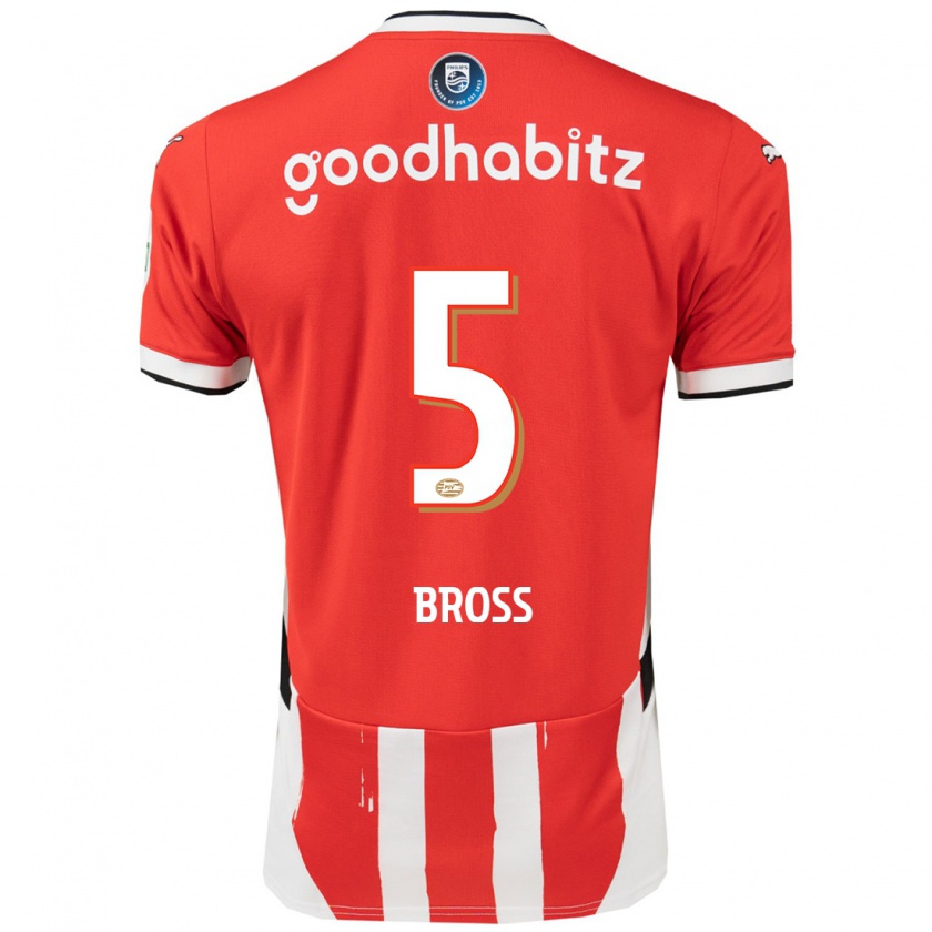 Kandiny Herren Melanie Bross #5 Rot Weiß Heimtrikot Trikot 2024/25 T-Shirt