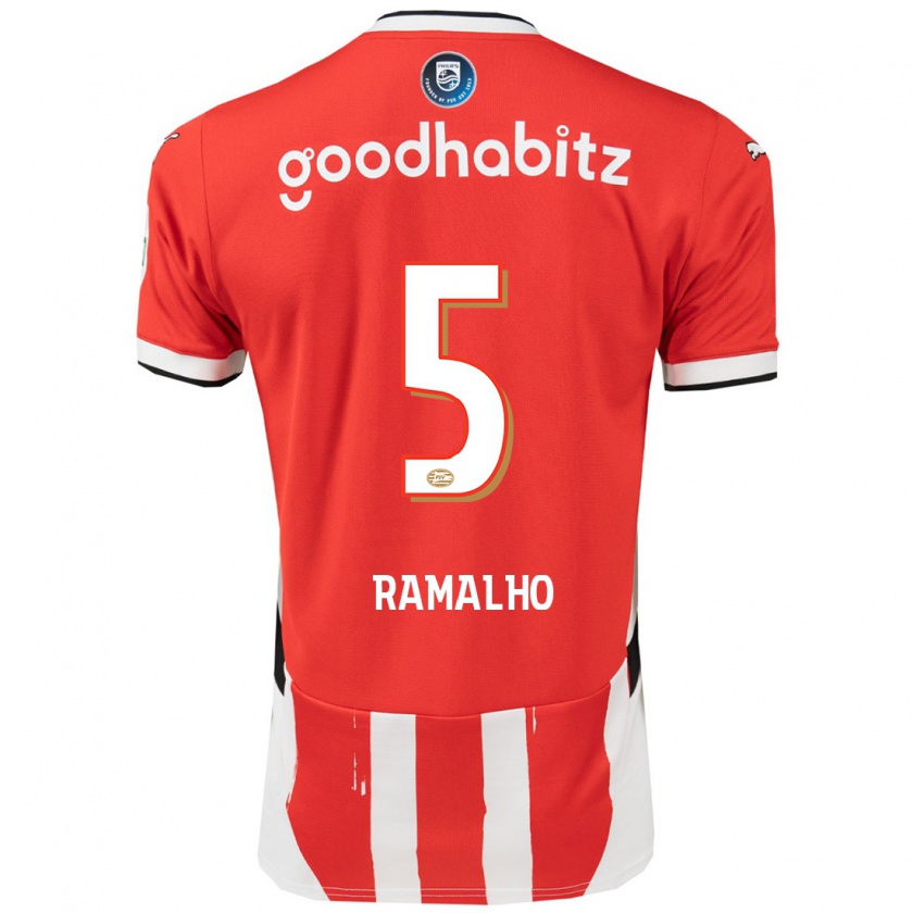 Kandiny Herren André Ramalho #5 Rot Weiß Heimtrikot Trikot 2024/25 T-Shirt