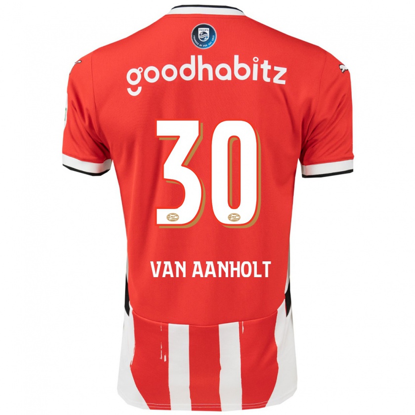 Kandiny Herren Patrick Van Aanholt #30 Rot Weiß Heimtrikot Trikot 2024/25 T-Shirt