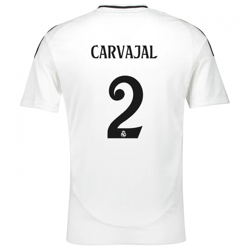 Kandiny Herren Daniel Carvajal #2 Weiß Heimtrikot Trikot 2024/25 T-Shirt