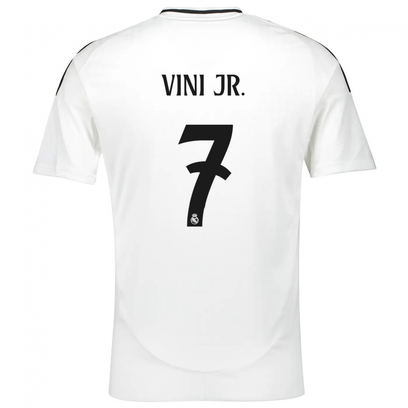 Kandiny Herren Vinicius Junior #7 Weiß Heimtrikot Trikot 2024/25 T-Shirt