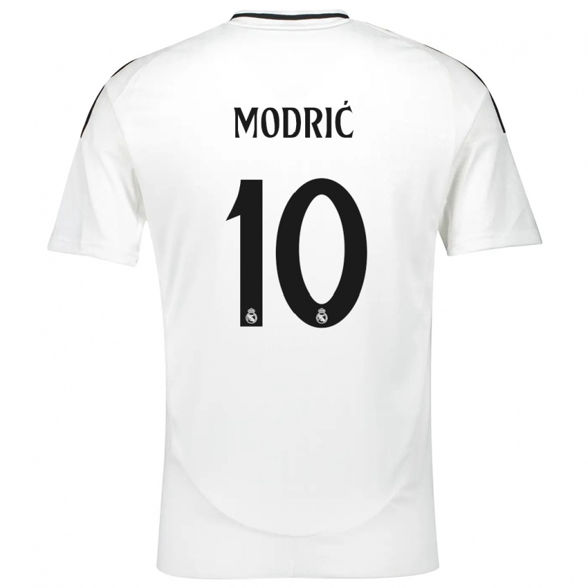 Kandiny Herren Luka Modric #10 Weiß Heimtrikot Trikot 2024/25 T-Shirt