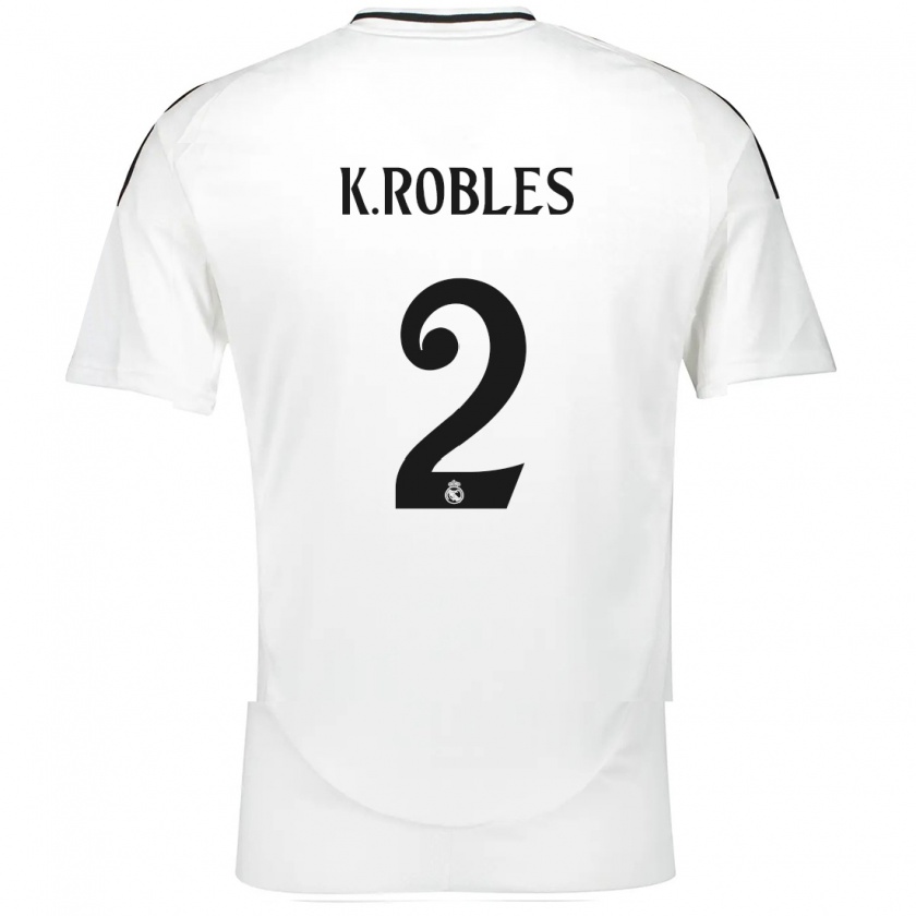 Kandiny Herren Kenti Robles #2 Weiß Heimtrikot Trikot 2024/25 T-Shirt