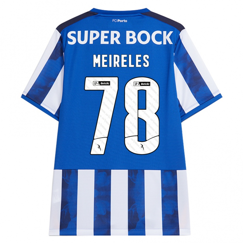 Kandiny Herren Jorge Meireles #78 Blau Weiß Heimtrikot Trikot 2024/25 T-Shirt