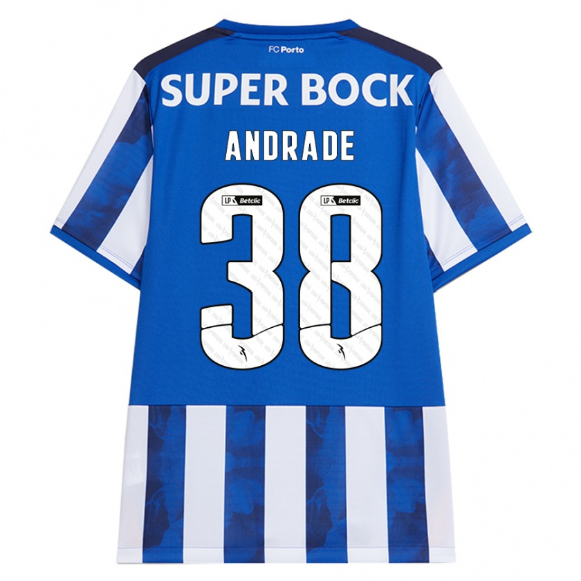 Kandiny Herren Fernando Andrade #38 Blau Weiß Heimtrikot Trikot 2024/25 T-Shirt