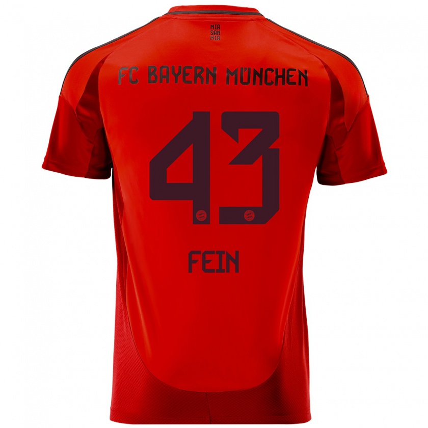 Kandiny Herren Adrian Fein #43 Rot Heimtrikot Trikot 2024/25 T-Shirt