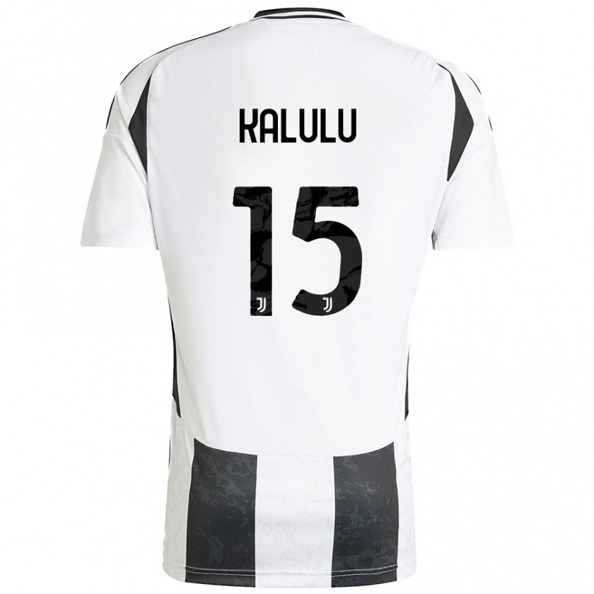 Kandiny Herren Pierre Kalulu #15 Weiß Schwarz Heimtrikot Trikot 2024/25 T-Shirt