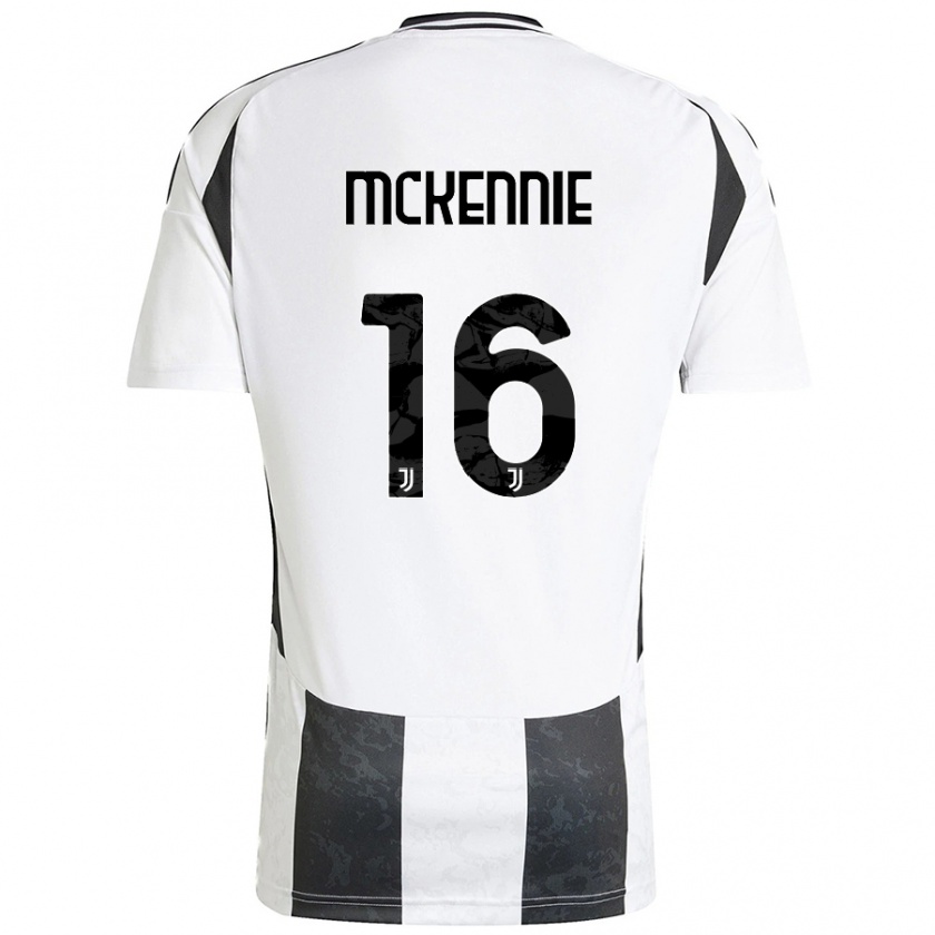 Kandiny Herren Weston Mckennie #16 Weiß Schwarz Heimtrikot Trikot 2024/25 T-Shirt