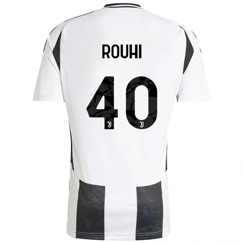 Kandiny Herren Jonas Rouhi #40 Weiß Schwarz Heimtrikot Trikot 2024/25 T-Shirt