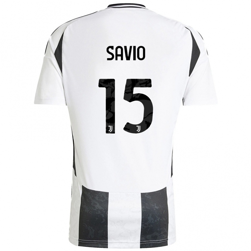 Kandiny Herren Federico Savio #15 Weiß Schwarz Heimtrikot Trikot 2024/25 T-Shirt