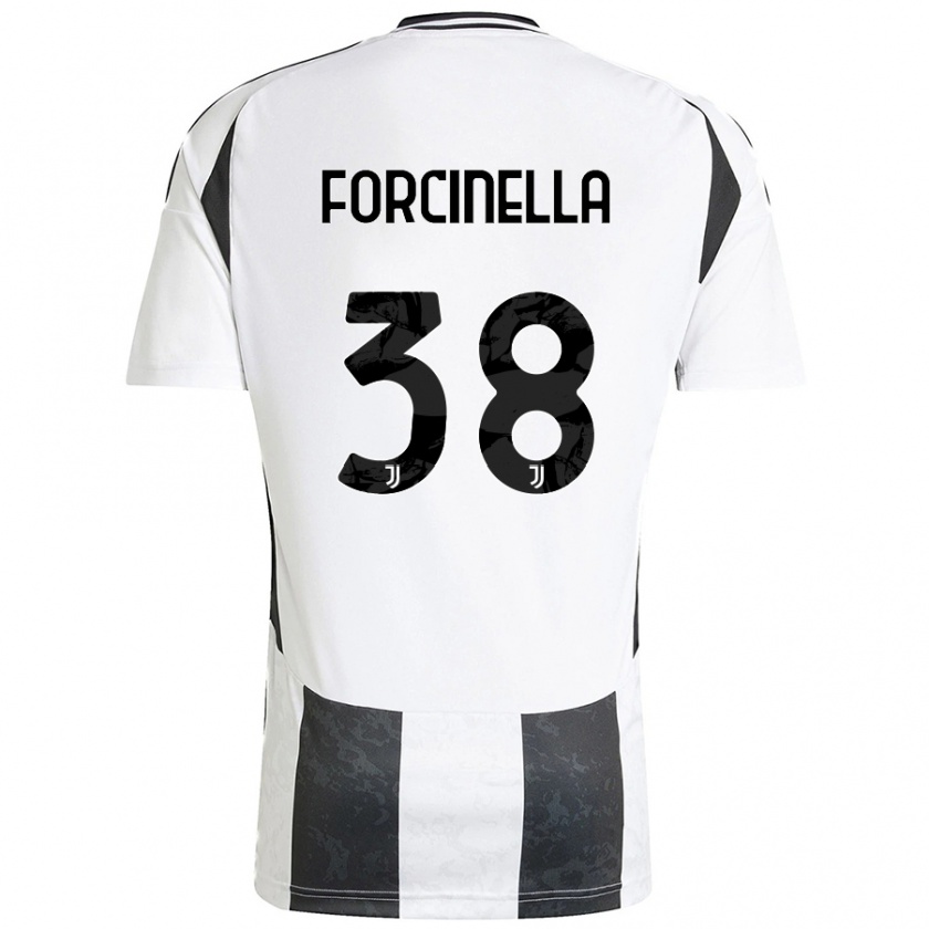 Kandiny Herren Camilla Forcinella #38 Weiß Schwarz Heimtrikot Trikot 2024/25 T-Shirt