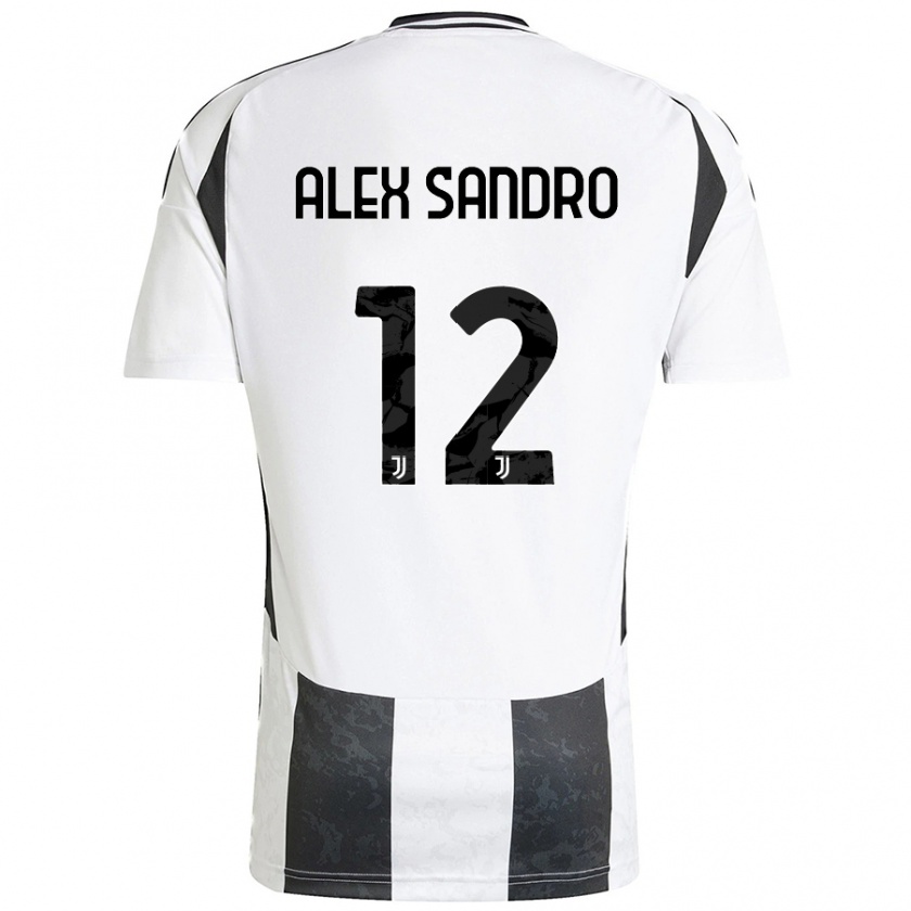 Kandiny Herren Alex Sandro #12 Weiß Schwarz Heimtrikot Trikot 2024/25 T-Shirt