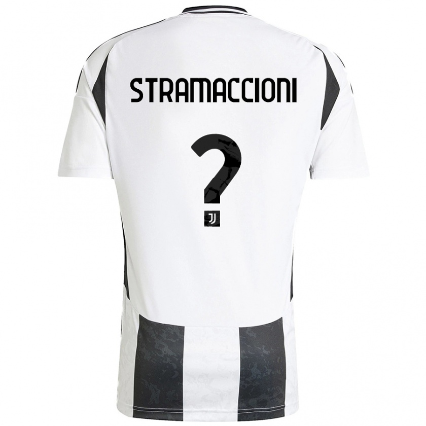 Kandiny Herren Diego Stramaccioni #0 Weiß Schwarz Heimtrikot Trikot 2024/25 T-Shirt