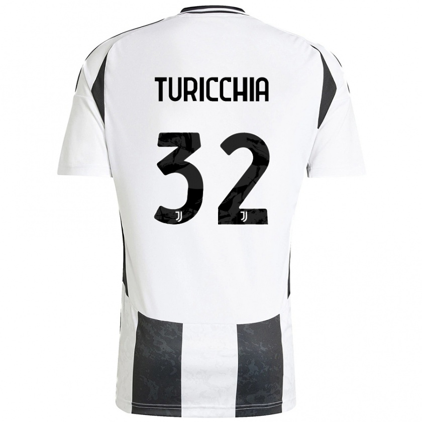 Kandiny Herren Riccardo Turicchia #32 Weiß Schwarz Heimtrikot Trikot 2024/25 T-Shirt