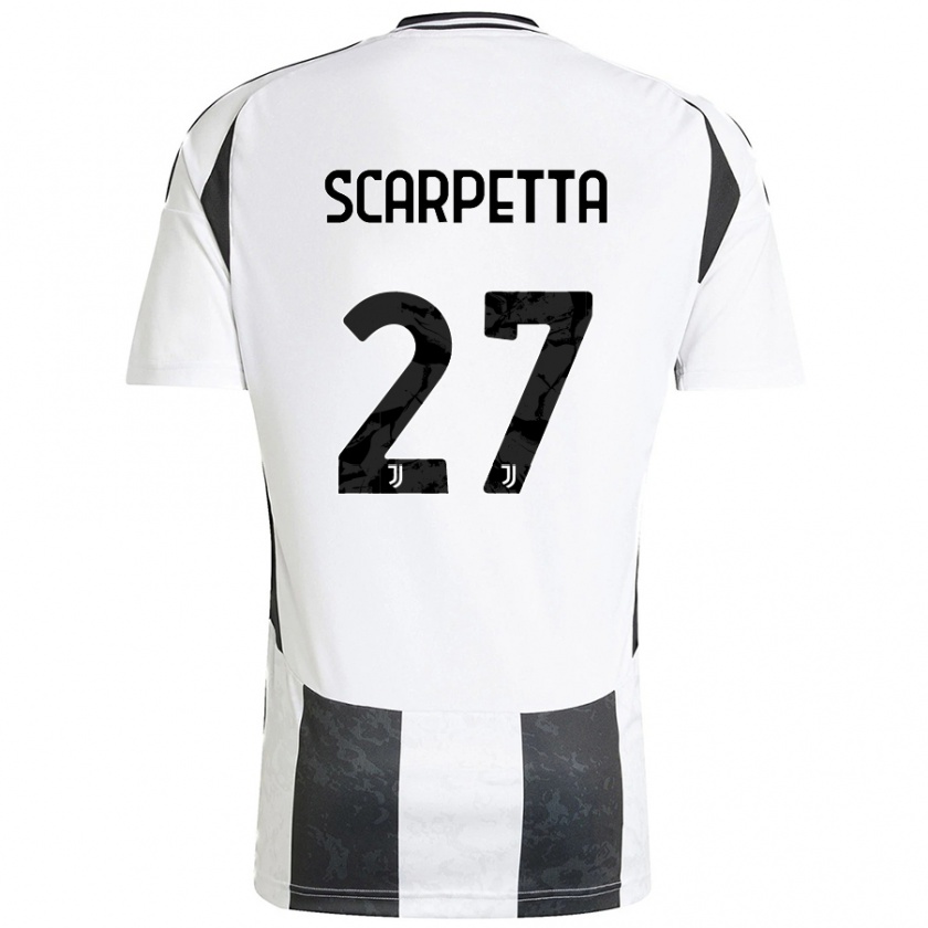 Kandiny Herren Jacopo Scarpetta #27 Weiß Schwarz Heimtrikot Trikot 2024/25 T-Shirt