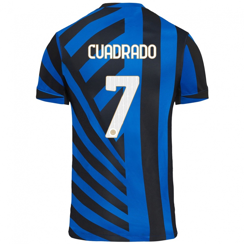 Kandiny Herren Juan Cuadrado #7 Blau Schwarz Heimtrikot Trikot 2024/25 T-Shirt