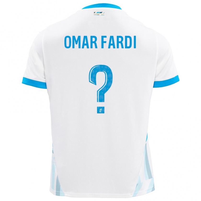 Kandiny Herren El Omar Fardi #0 Weiß Himmelblau Heimtrikot Trikot 2024/25 T-Shirt