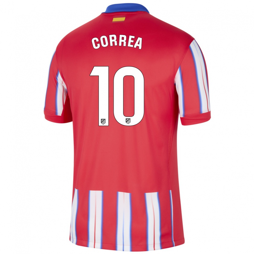 Kandiny Herren Ángel Correa #10 Rot Weiß Blau Heimtrikot Trikot 2024/25 T-Shirt