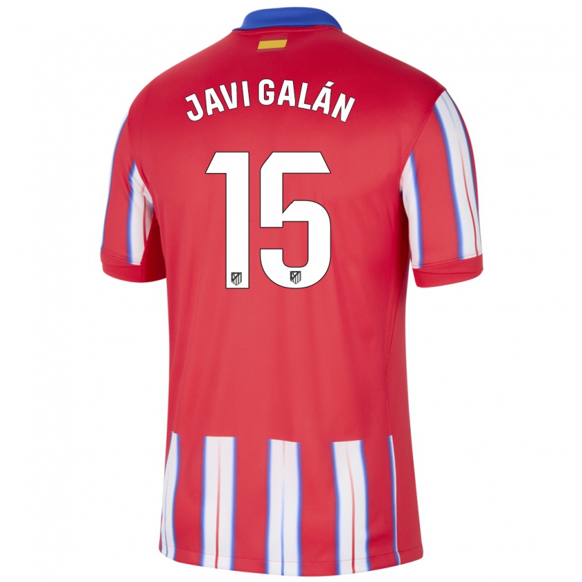 Kandiny Herren Javi Galán #15 Rot Weiß Blau Heimtrikot Trikot 2024/25 T-Shirt