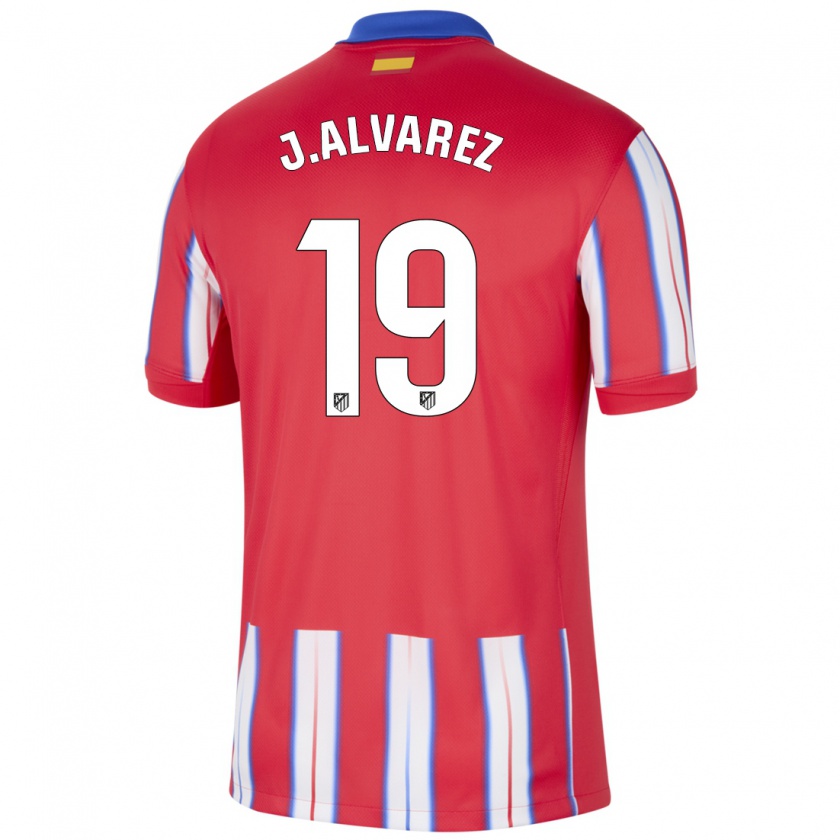 Kandiny Herren Julián Alvarez #19 Rot Weiß Blau Heimtrikot Trikot 2024/25 T-Shirt