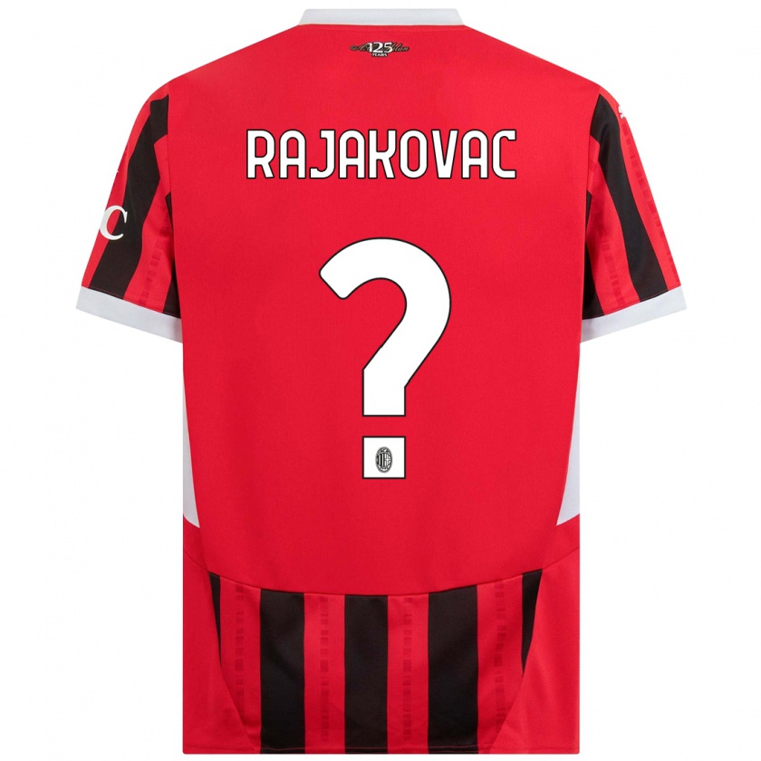 Kandiny Herren Mihajlo Rajakovac #0 Rot Schwarz Heimtrikot Trikot 2024/25 T-Shirt