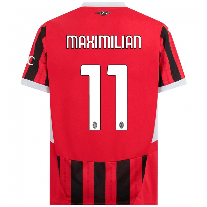 Kandiny Herren Maximilian Ibrahimović #11 Rot Schwarz Heimtrikot Trikot 2024/25 T-Shirt