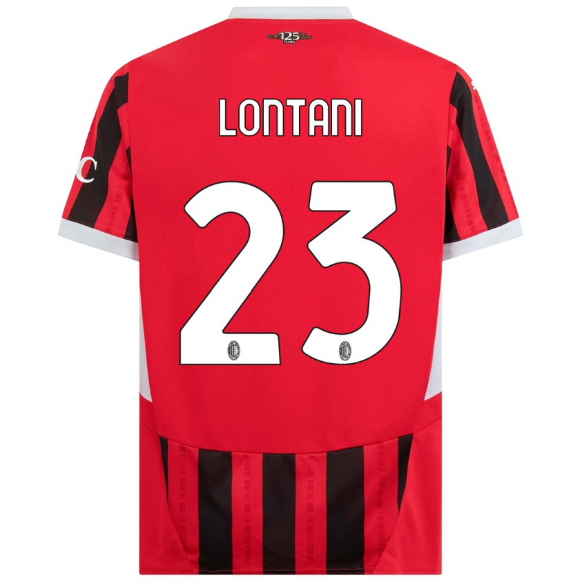 Kandiny Herren Simone Lontani #23 Rot Schwarz Heimtrikot Trikot 2024/25 T-Shirt