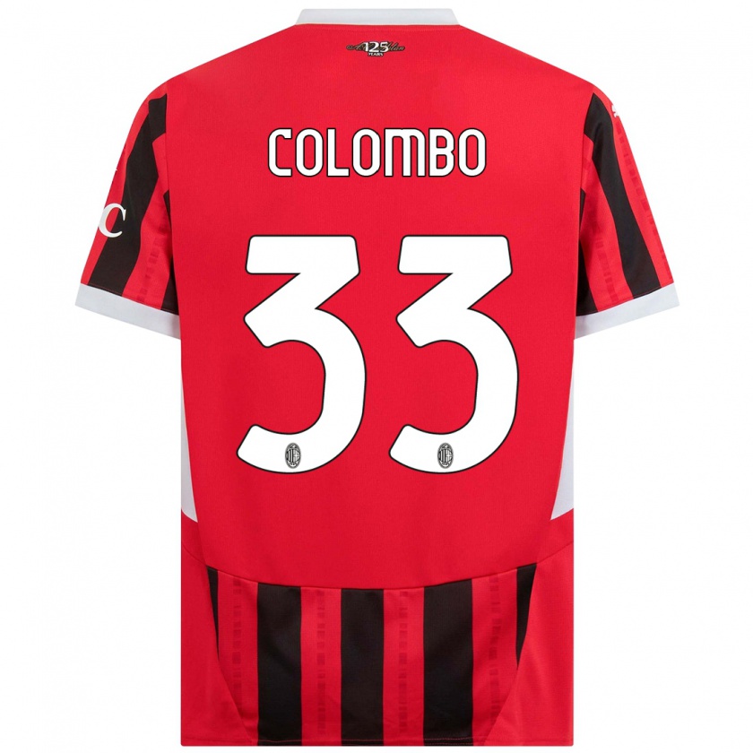 Kandiny Herren Federico Colombo #33 Rot Schwarz Heimtrikot Trikot 2024/25 T-Shirt