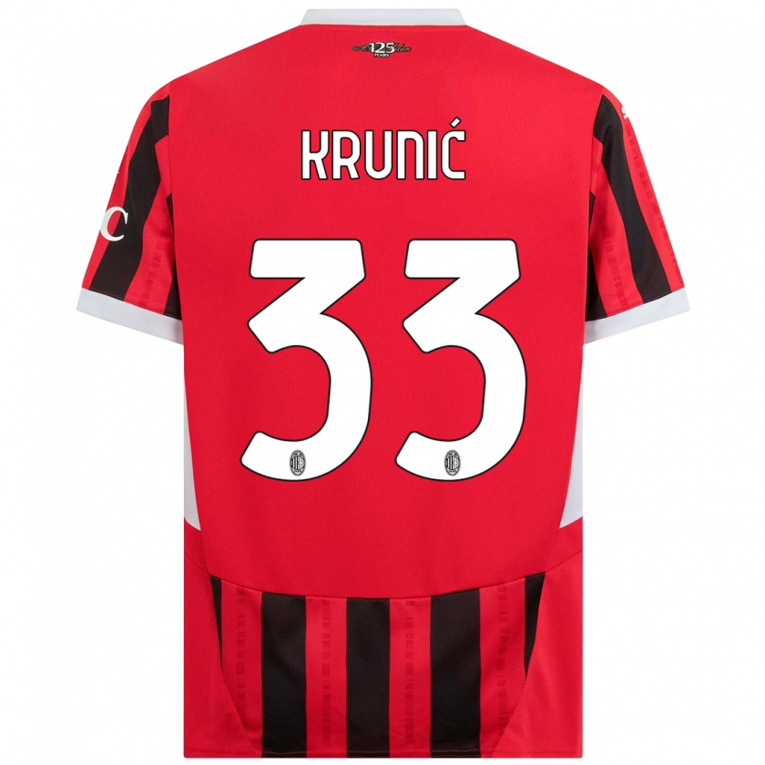 Kandiny Herren Rade Krunic #33 Rot Schwarz Heimtrikot Trikot 2024/25 T-Shirt